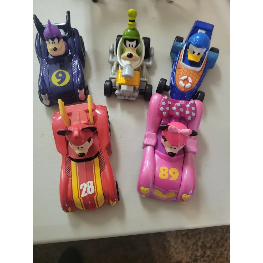 Disney Mickey Mouse Roadster Racers Hot Rod Lot 5pc Diecast Race Cars Mattel